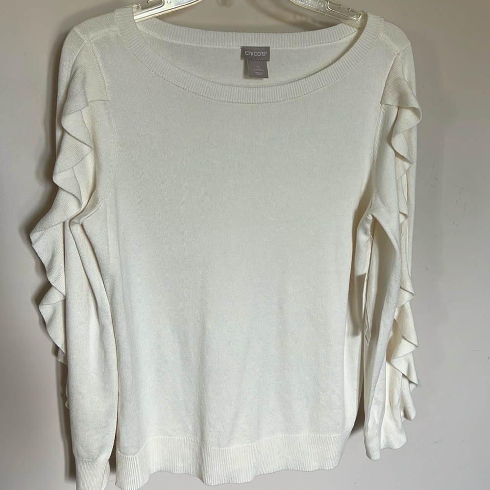 Chicos Sweater Cream Color NWT